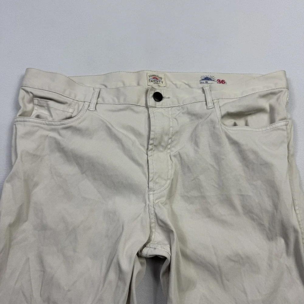 Faherty Pants Straight‎ Leg Cotton Lycra Outdoor Hiking Beige Men's Size 36x28